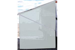 Tentproinc RV Awning Side Sun Shade 1.15" x 7.1" Grey Mesh Sun Shade Complete Set RV Camping Trailer Canopy UV Blocker