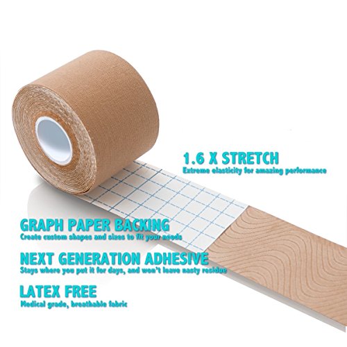 kitape – Band Kinesiologie Tape – Halt Gelenken, lange Haltbarkeit Profiqualität – Verbesserung der Leistungsfähigkeit – Erleichterung der Schmerz – 4 Farben erhältlich - 2