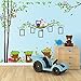 Produktbild Eulen auf drei Bäume mit Pilzen unter Wandaufkleber für Kinder Kinderzimmer
