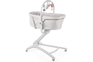 BOPPY Chicco Baby Hug 4 In 1 Sdraietta Neonato Rialzata, Seggiolone Pappa E Sedia Da Tavolo, Beige, 85 x 60 x 122 Cm