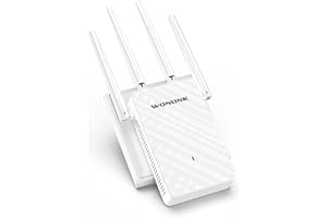 WONLINK Repetidor WiFi, Amplificador Señal WiFi 1200Mbps Doble Banda 5G/2.4G con 4 Antenas, Puerto Ethernet, WPS/MU-MIMO, 3 Modos (Repetidor/Router/Ap), Luz Indicadora Interior