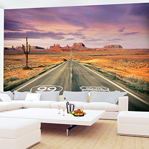Fototapete Route 66 308 x 220 cm – Vliestapete – Wandtapete – Vlies Phototapete – Wand – Wandbilder XXL – !!! 100% MADE IN GERMANY !!! Runa Tapete 9046010a - 4