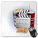 Produktbild BGLKCS Movie Theater Mauspads,Soda Tickets Fresh Popcorn and Clapper Board Blockbuster Premiere Cinema,Standard Size Rectangle Non-Slip Rubber Mousepad,Multicolor