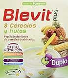 cereales nutriben o blevit España Blevit Plus Duplo 8 Cereales y Frutas - Paquete de 2 x 300 gr - Total: 600 gr