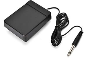 Jadpes Keyboard Piano Pedal,6.35 Universal Single Pedal Electronic Foot Sustain Controller for Kids Children Electronic Keyboard Piano