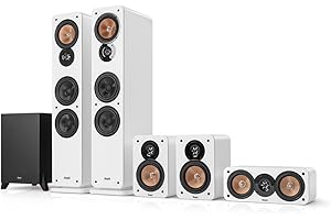 Teufel Ultima 40 Mk4 5.1 Système Audio - Système Home cinéma Surround avec Caisson de Basses Puissant, Bass-Reflex, Haut-Parleur médium en Kevlar - Blanc