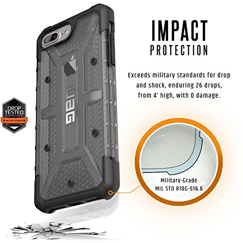 UAG iPhone 8 / 7 / 6S Plus [5.5-inch screen] Plasma Feather-Light Composite [ASH] Military Drop Tested iPhone Case