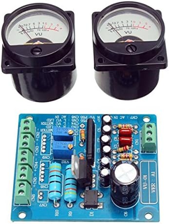 Abaobao-2Pcs VU Meter Warm Back Light Recording + Audio Level Amp With Driver Board