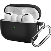 Coverzone For AirPods Pro 2 ile uyumlu Kılıf Silikon Tam Koruma Kancalı Anahtarlık Comely For Apple Airpods Pro 2 ile Uyumlu 