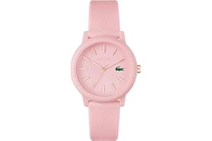 Lacoste Orologio Analogico al Quarzo da Uomo o da Donna Collezione Lacoste.12.12. con un elegante braccialetto in silicone con texture Petit Piqué