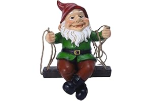 BAOFUYA Nano da Giardino di qualità Premium, Statua Dipinta a Mano, per Gli Amanti dei Nani, Adatto per Uso Interno Ed Esterno, 21X13X10 Cm, Multiuso (#1)