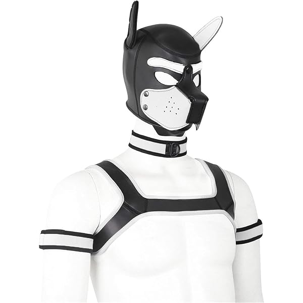Maschera Cane In Neoprene – Cappuccio Imbottito Con Orecchie – Taglia Unisex Adulto – Gomma Morbida