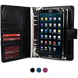 Samsung Galaxy Tab S 8.4 Case with Notepad, COOPER FOLDERTAB Padfolio Binder Premium Business Left / Right Handed Cover Portfolio Case Planner, Notebook Refill, Pockets (Black)