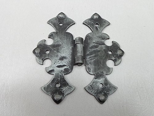 Preisvergleich Produktbild 2 x SCHARNIERE, MÖBELSCHARNIERE SCHMIEDEEISEN Scharnierart groß