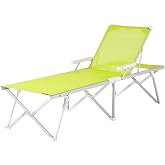 Foldzen Katlanabilir Şezlong | 5 Kademe Ayarlı, UV Korumalı Kumaş, Hafif ve Taşınabilir, 120 Kg Taşıma Kapasiteli, Al&uuml;minyum 