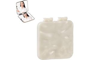 MTBRICEY Taschenspiegel Kleiner Tragbarer Kleiner Handspiegel,Handtaschen Spiegel,Reise Kompaktspiegel Doppelseitig Klappbarer Schminkspiegel für Frauen Männer Mädchen Tasche Brieftasche Geldbörse Handtasche
