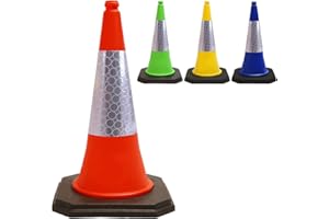 Street Solutions UK - 750mm High Traffic Safety Street Cone High Quaulity Reflective Sleeve Suitable for Highways Heavy Duty Weighted Base Large Safety Cone