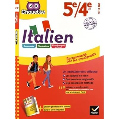 Italien 5e/4e: LV2 1re et 2e années (A1 vers A2)