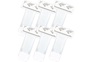 UIEXAY 6 Soportes Transparentes Para Coche, Estacionamiento, Tarjetero Con Adhesivo Para Parabrisas, Clip Independiente Para Documentos, Soporte Para Boletos De Parabrisas De Coche (Transparente)