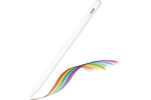 TQQ Stylet pour Apple iPad 2018-2025, Rejet de Paume, Détection d'Inclinaison, Pencil Compatible avec iPad 11 A16/10/9/8/7/6,Pro 3/4/5/6/M4,Air 3/4/5/M2/M3,Mini 5/6/7
