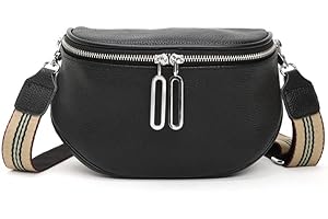 Atgbiem Damen Umhängetasche Schwarz Umhängetasche Umhängetasche Breit Leder Umhängetasche Elegant