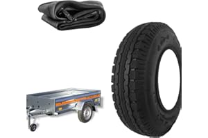 ECOVELO 1 neumático 4.00-8 + cámara de aire neumática reforzada 4 PR para ruedas, carro, apéndice, remolque, barco