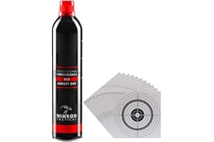 shoot-club Nimrod Light Professional Performance Red Gas Softair Airsoft Gas - 500ml inklusive 25 original ShoXx. Zielscheiben 14x14 cm