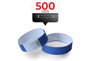 MPM MP - Tyvek Pulseras 500 unidades para Eventos, Color Azul Oscuro