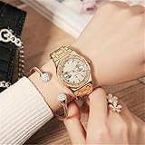 HDUSHA Modelle Damenuhren Baitao Neutral Quarz Uhren Frauen Wasserdicht Diamant-Intarsien Mode Frauen Uhren Weiß Mehl