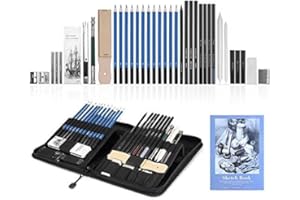 YOHOOLYO GHB 41pcs Bleistifte Skizzierstifte Set Professional Skizzieren Zeichnen Bleistift Kit Zubehöre für Künstler Anfänger Schüler