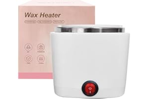 Lazy Lady Mini scaldacera professionale,scalda cera per ceretta brasiliana,con pentola in silicone, per tutti i tipi di ceretta su gambe, braccia, viso e bikini (quadrato, bianco)