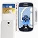 Produktbild iTALKonline Samsung i8190 Galaxy S3 Mini Weiß PU Leder Exekutive Multifunktions Mappen Kasten Abdeckung Veranstalter Flip mit der Kredit / Visitenkarte Geld Halter Integrierte Horizontaler Betrachtungsstandplatz und 3 Schichten LCD Schutzfolie