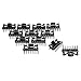 Gleader 12pcs Women Girls Hair Claw Clip Jaw Clamp Black Hairpin Summer Tiara