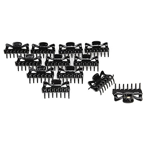 Gleader 12pcs Women Girls Hair Claw Clip Jaw Clamp Black Hairpin Summer Tiara