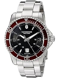 Victorinox de hombre 249108 analógica Swiss Plateado de cuarzo reloj de acero inoxidable