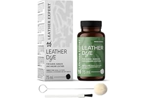 LEATHER EXPERT Penetrating Leather Dye – Colore pelle verde muschio 75 ml – ideale per scarpe, borse e accessori – con applicatore e pennello – Colore scarpe per pelle scamosciata, nabuk e anilina (16 colori)