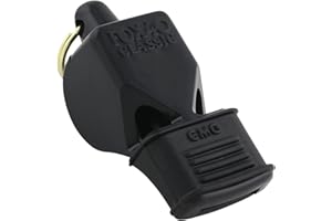 Fox 40 CMG - Silbato con Agarre Acolchado para la Boca, Color Negro