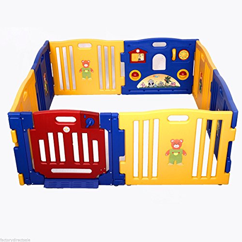 Babies Playpen Complete with Soft Foam Playmat and 100 Brightly Coloured Balls