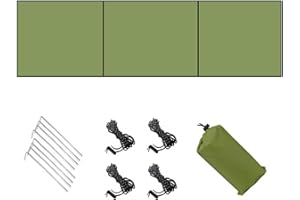 EpheyFIF Camping Wind screen windbreaker 3 Panel Camping Garden Beach Wind Break Privacy Shield, No pole (Type C Green)