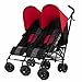 Obaby Apollo Black & Grey Twin Stroller (Red)