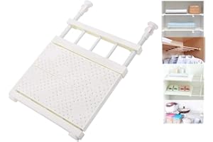 OAKNO - Scaffale telescopico per armadio, regolabile, non richiede forature, in acciaio al carbonio, per camera da letto, bagno, cucina