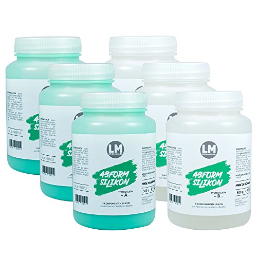 Abform Silikon 3 kg -Grün- Flüssigsilikon, Bastelsilikon, Flüssiges Silikon, Dubliersilikon, Abformmasse, Dubliersilikon, Additionsvernetzendes Silikon, Silikonkautschuk, Dubliersilikon, Dubliermasse