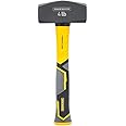 TOUGH MASTER Club Hammer 4.0lb 1.8 kg Heavy Duty C45 Forged Steel Head Fiberglass Shaft Non Slip Grip Shock-Absorbing Handle TPR Finish Long Handled Extra Large Club Hammer Demolition Construction