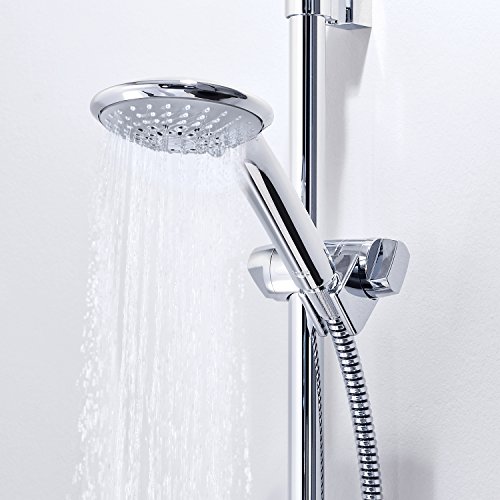 Grohe Euphoria 110, Brausestangenset 600mm, 3 Strahlarten Champagne, variables oberes Bohrloch zur Befestigung, chrom - 3