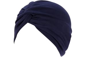 IMJONO Chapeau de Chimiothérapie Femme, Mode Couleur Unie Bonnet Chimio Turban Musulmanes Coton Wrap Hijab Cap Bonnet de Nuit pour Perte de Cheveux Cancer