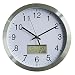 Produktbild GANADA 12" Wanduhr Funk Funkwanduhr Lautlos Wanduhr Modern mit Thermometer Wettervorhersage für Wohnzimmer, Küche, Büro und Schlafzimmer