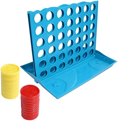 Connect 4 Board Game for Kids Classic 4 In A Row Family Party Gaming Fun Toy Line Up Four Set Perfect Travel Gift for Children and Adults (9.8×7.5×7.9 inch)