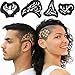 Produktbild Haar Tattoo Vorlage, uxradg 25 PCS/1 SET multi-shapes Haar geschnitzt Herren Tattoos Mustern Salon Barber Werkzeuge, Haarschneidemaschine Carving Formen für Home Salon Friseur Styling Werkzeug Haar Zubehör