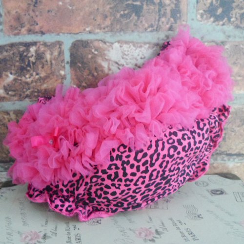 Baby Girls Ruffle Design Bloomers Nappy Cover (Medium 12-24 Months, Fuschia Leopard)
