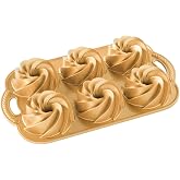 Nordic Ware Pişirme kalıbı Heritage Bundtlette Al&uuml;minyum Altın, 35,6 cm x 20,3 cm, NW 88077